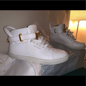 Buscemi sneakers/ gold plated lock and details